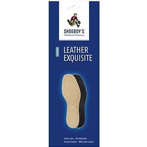 Shoeboy's Leather Exquise - brede inlegzool van leer met actieve kool-latexschuim - maat 43, 1 paar