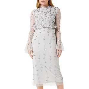 Frock and Frill Dames verfraaide jurk speciale gelegenheid, grijs, 8, Grijs, 34