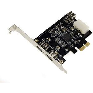 KALEA-INFORMATIQUE PCIe Firewire 800 IEEE1394B-controllerkaart op PCI Express-poort 1x 2+1 uitgangen met TI XI02213AZAY-chipset