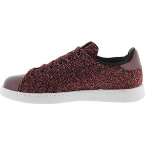 Victoria 112558-KIDS Lage sneakers voor meisjes met pailletten en metalen onderdelen, Bordeaux rood 41, 37 EU