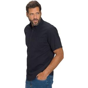 JP 1880 Heren linnen hemd, 1/2, MF, BD Shirt, donker marine, 3XL