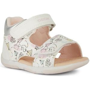 Geox B sandaal Tapuz Girl baby-meisjes sandaal, Wit Multicolor, 21 EU