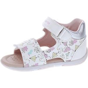 Geox B sandaal Tapuz Girl baby-meisjes sandaal, Wit Multicolor, 22 EU