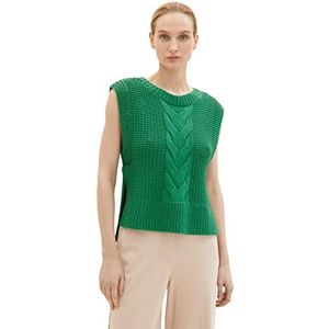 TOM TAILOR Dames pullunder 1035300, 31032 - Vivid Leaf Green, XXS