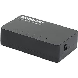 Intellinet Desktop 5-Port Fast Ethernet Switch zwart