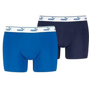 PUMA Men's Elements Boxer, blauw/navy, M (2 stuks), blauw/marineblauw, M