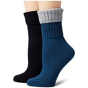 Camano Dames Online Women Wool-Mix 2-pack sokken, Captain's Blue, 39/42, Captain's Blauw, 39 EU
