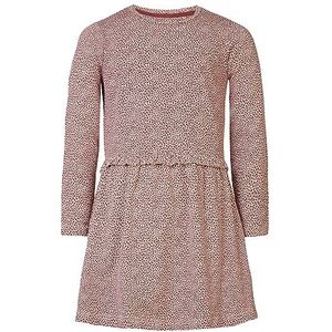 Noppies Kids Meisjesjurk Arapaho lange mouwen allover print kinderjurk, Oxblood Rood - P792, 92 cm