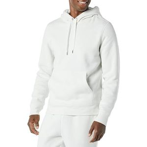 Amazon Essentials Men's Fleecetrui met capuchon (verkrijgbaar in grote en lange maten), Wit, S