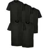 Build Your Brand Jongens T-shirt 100 procent katoen zwart + zwart + zwart + zwart 110-116, zwart + zwart + zwart + zwart, 110-116