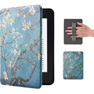 Kindle hoes 11e generatie 2022 met magnetisch, 6 inch e-reader case cover e-reader, lichte kindelhoezen beschermhoes met automatische slaap-/waakfunctie en polsband Smart Cover Van Gogh Sky