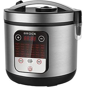 Brock Electronics MC-3601 Multifunctionele keukenmachine, 700 W, 5 liter, 5 decibel, roestvrij staal, 36 snelheden, zilverkleurig