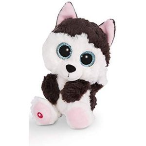 Nici Knuffelhond Glubschis Husky Junior 15 Cm Pluche Bruin/wit