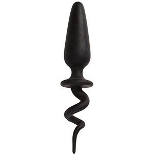 NMC Shove Up Siliconen Butt Plug, 10 cm, Zwart, 2-delig