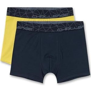Sanetta Tieners jongens onderbroek shorts webbond dubbelpak katoen, Blue Space, 140 cm
