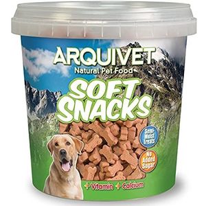 Arquivet Soft Snacks voor honden, bot, zalm, 6 x 800 g, natuurlijke hapjes voor honden van alle rassen, beloningen, hondenlekkernijen