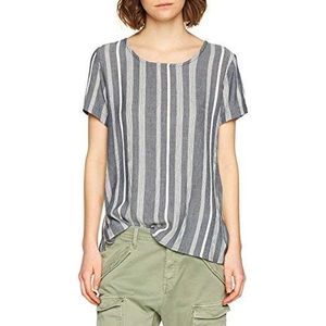 ICHI Dames T-Shirt, meerkleurig (Total Eclipse Stripe 14046), XXL