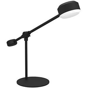 EGLO LED tafellamp Clavellina, verstelbaar nachtlampje, nachtlamp van zwart metaal, tafel lamp voor woonkamer en slaapkamer, leeslamp warm wit