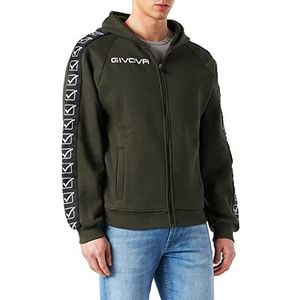 Givova BA10-0051-L sweatshirt met volledige ritssluiting, legergroen, L