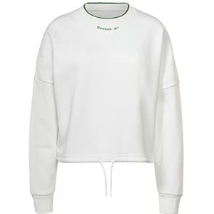 Reebok Dames Fleece Crew Sweatshirt, Wit, L, Kleur: wit, L