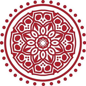 HYO Indian vinyl, rood, 120 x 120 cm