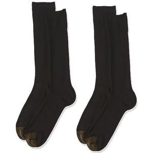 Gold Toe Heren Comfort Top Rayon Bamboo Crew Socks, 2 paar, zwart, 6-12.5