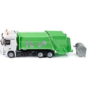 siku 2938, Bin Lorry, 1:50, Metal/Plastic, Green/White, Opening rear section, Incl. waste bin