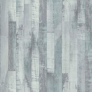 Lutèce Behang, hout, verticaal, blauw, vinyl op vlies | 51196301 | slaapkamer, woonkamer, hal, woonkamer