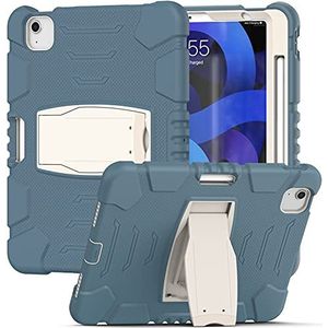 Beschermhoes voor iPad 10e generatie 10,9 inch 2022, schokbestendige siliconen Full Body Protection Tablet Cover met standaard
