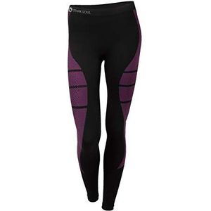 Thermo sportlegging - Seamless - Quick Dry - Zwart-Roze - Maat S/M