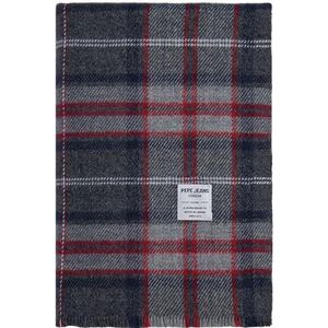 Pepe Jeans - Sjaal - Grijs - Acryl - Ruitjesprint