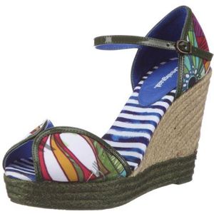 Desigual SHOES_LOTUS 21SS162 Damessandalen, Groen Verde Oscuro 4011, 38 EU