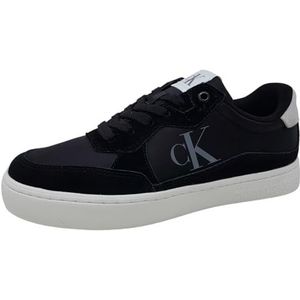 Calvin Klein Jeans Heren Classic Cupsole Iconic Nylon YM0YM01100 Sneakers, Zwart (Zwart/Helder Wit), 11 UK, Zwart Zwart Helder Wit, 43.5 EU