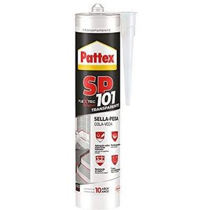 Pattex SP101 Transparant, transparant afdichtmiddel voor binnen en buiten, neutraal vloeibaar afdichtmiddel en multimateriaal, polymeerafdichtmiddel in patroon, 1 x 280 ml