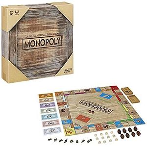 Hasbro Gaming Monopoly vintage editie van hout