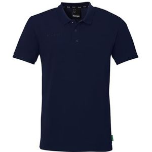 Kempa Prime Polo Shirt Handbal Fitness Poloshirt voor heren, dames en kinderen - T-shirt met polokraag, marineblauw, XXL