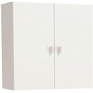HOGAR24 ES Hoge keukenkast, 2 deuren, wit, 60 x 60 x 27 cm