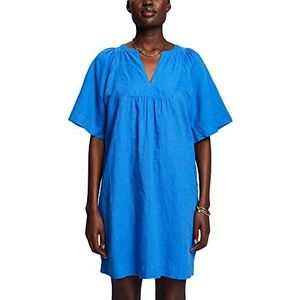 ESPRIT Mini-jurk, katoen-linnenmix, bright blue, 32