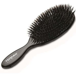 Termix 2525191 Professionele Ontwarrende Haarborstel met Natuurlijk Zwijnhaar, Ideaal voor het Kammen, Ontklitten en Polijsten van het Haar, zwart, groot