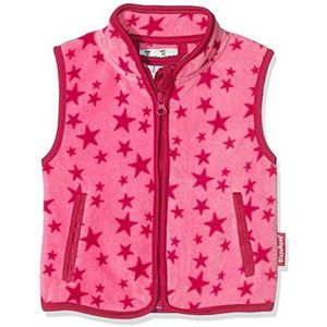 Playshoes Unisex kinderen fleece vest allover sterren, 18 - Roze, 74