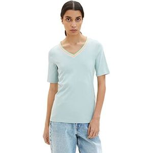 TOM TAILOR Dames T-shirt 1035472, 30463 - Dusty Mint Blue, M