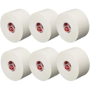 Cramer Team Color Athletic Tape, Easy Tear Tape for Ankle, Wrist, & Injury Taping, Protect & Prevent Injuries, Promote Healing, 1.5"" X 10 Yard Roll, Colored AT Tape, white, pack of 6