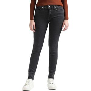 Calvin Klein Jeans Dames Mid Rise Skinny Broek, Denim Zwart, 28W / 32L