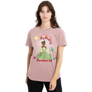 The Princess And The Frog Verjaardag prinses met Tiana dames T-shirt, roze, medium, roze, M