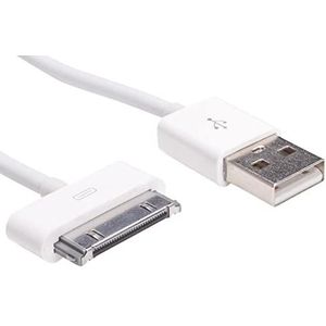 AKYGA AK USB-kabel voor iPhone, 30-pins naar USB, synchronisatie van gegevens/opladen/gegevens, wit