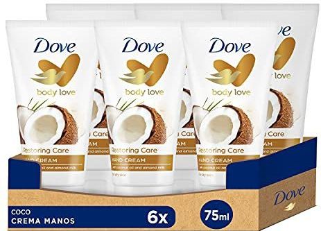Dove kokos- en amandelmelkolie 6*75ml handcreme
