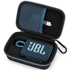 Hoes voor JBL GO 3 Mini Bluetooth-luidspreker, harde hoes met spons, opbergtas (donkerblauw)