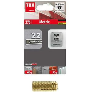 TOX Messing-spreidpluggen Metrix M5x18 mm, 8 stuks, 026700021