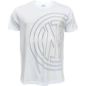 Inter T-shirt oversized logo wit T-shirt heren unisex - volwassenen