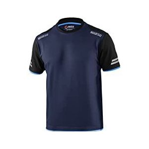 Sparco - Tech T-Shirt - Zwart - Katoen/Polyester - Reflecterende Strepen